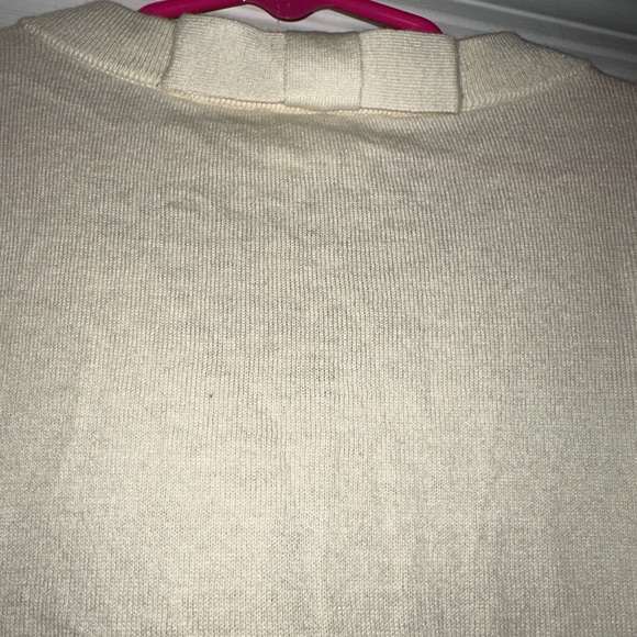 Kate Spade Sophia Cardigan Sweater Cream Natural Cotton Silk Cashmere - Picture 6 of 6
